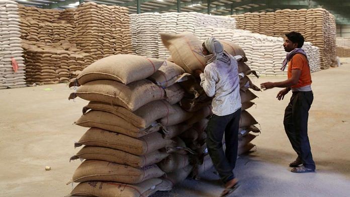 Representational image of wheat sacks at a warehouse | ANI