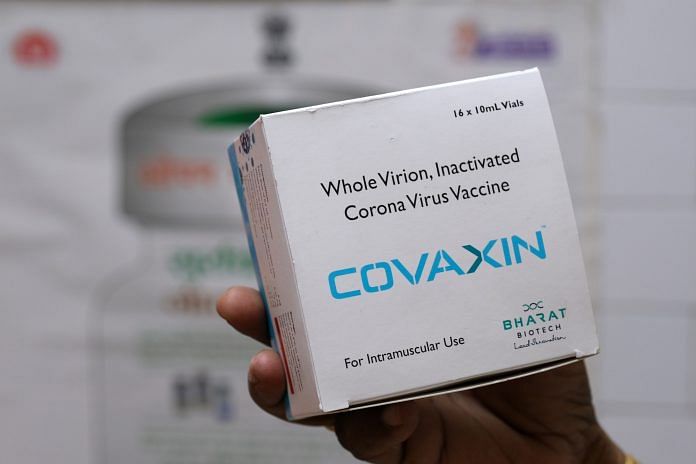 Frontline Workers Receive Covid-19 Vaccines A box containing vials of Bharat Biotech Ltd. Covaxin vaccine for coronavirus at Sanjeevan Hospital in Daryaganj, New Delhi.| T. Narayan| Bloomberg