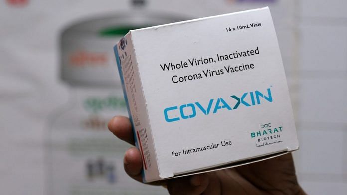 A box containing vials of Bharat Biotech Ltd. Covaxin vaccine for coronavirus at Sanjeevan Hospital in Daryaganj, New Delhi.| T. Narayan| Bloomberg