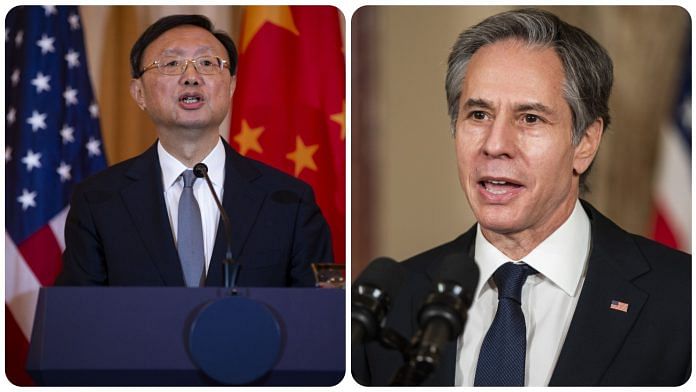 China's Politburo member Yang Jiechi (L) and US Secretary of State Antony Blinken