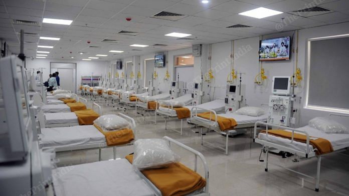 The 100-bed dialysis facility at Guru Harkrishan Institute of Medical Sciences and Research Kidney Dialysis Hospital at Delhi's Gurdwara Bala Sahib | Photo: Suraj Singh Bisht