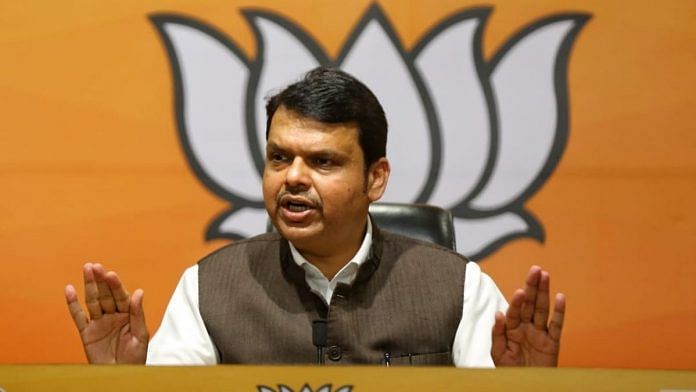 File photo of former Maharashtra CM Devendra Fadnavis at a press conference, at the BJP headquarters in Delhi | Photo: Suraj Singh Bisht | ThePrint