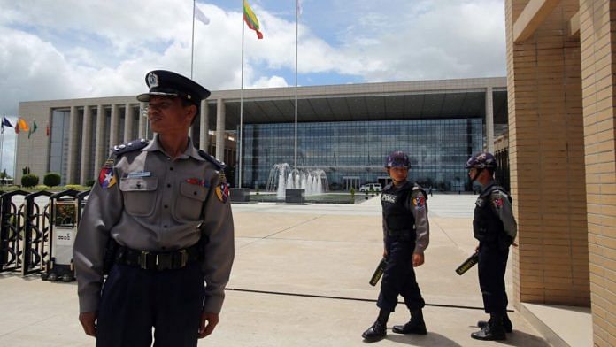 File image of Myanmar Police Force personnel in capital Naypyidaw in 2013 | Representational image | Dario Pignatelli/Bloomberg