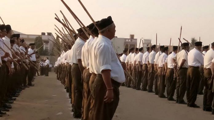 File photo of an RSS training camp | Twitter