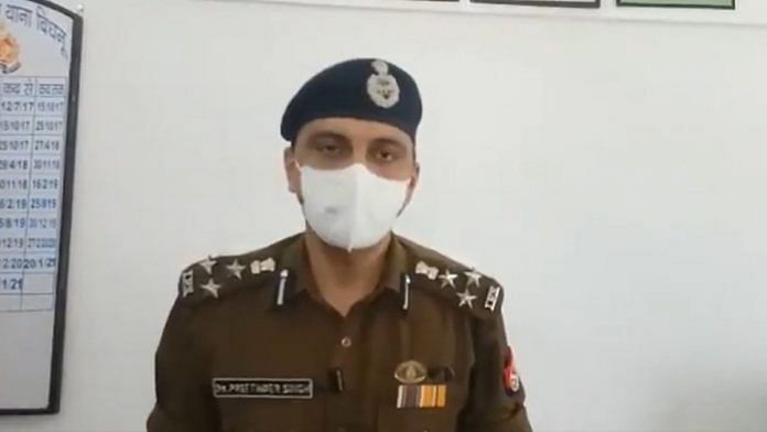 Screengrab of Kanpur DIG Preetinder Singh's video message on the accident and gang rape case | Photo: Twitter (@kanpurnagarpol)