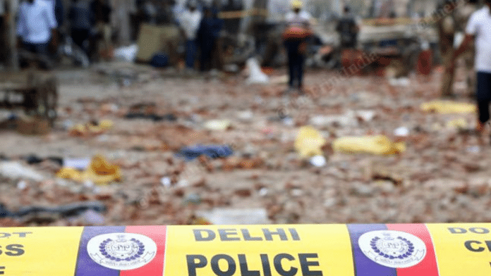 A Delhi Police tape cordons off an area | Representational image | Suraj Singh Bisht | ThePrint