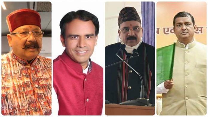 L-R: BJP leaders Satpal Maharaj, Dhan Singh Rawat, Ajat Bhatt, Anil Baluni | Twitter
