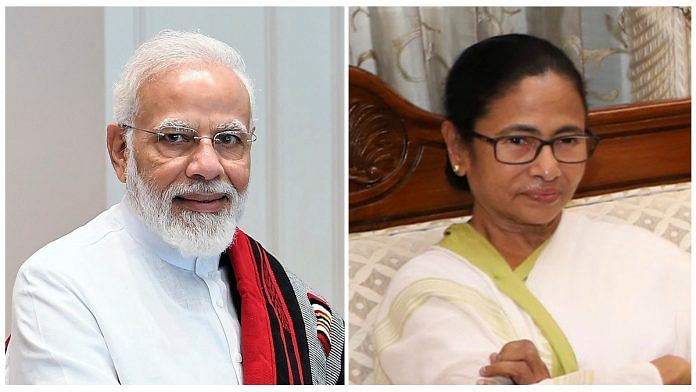 Prime Minister Narendra Modi (left) and West Bengal CM Mamata Banerjee | wikimedia commons