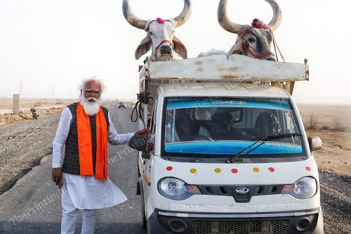 Lalji Devaria on the roads of Kutch | Photo: Praveen Jain | ThePrint