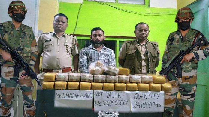 A massive methamphetamine haul worth nearly Rs 12.10 crore seized last week by Assam Rifles | By special arrangement