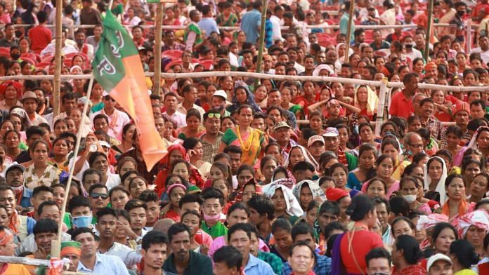 The BJP rally at Majuli in Assam that Amit Shah attended on 22 March | Twitter: @AmitShah