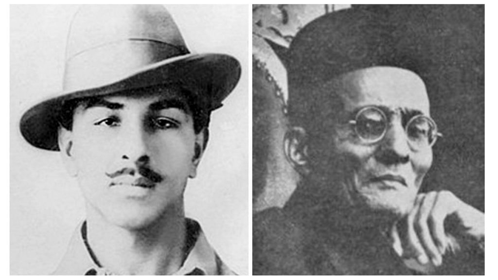 Bhagat Singh and Veer Savarkar. | Photo: Commons