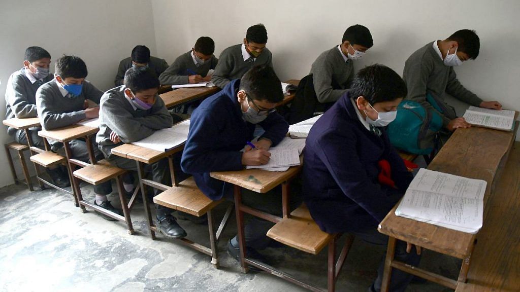 Representational image of students at a Kashmir school | ANI