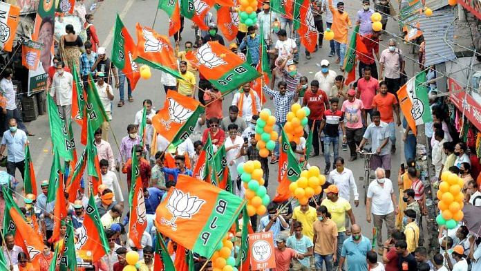 A BJP rally in Kolkata in April | Representational image | ANI