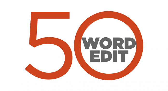 50 word edit logo