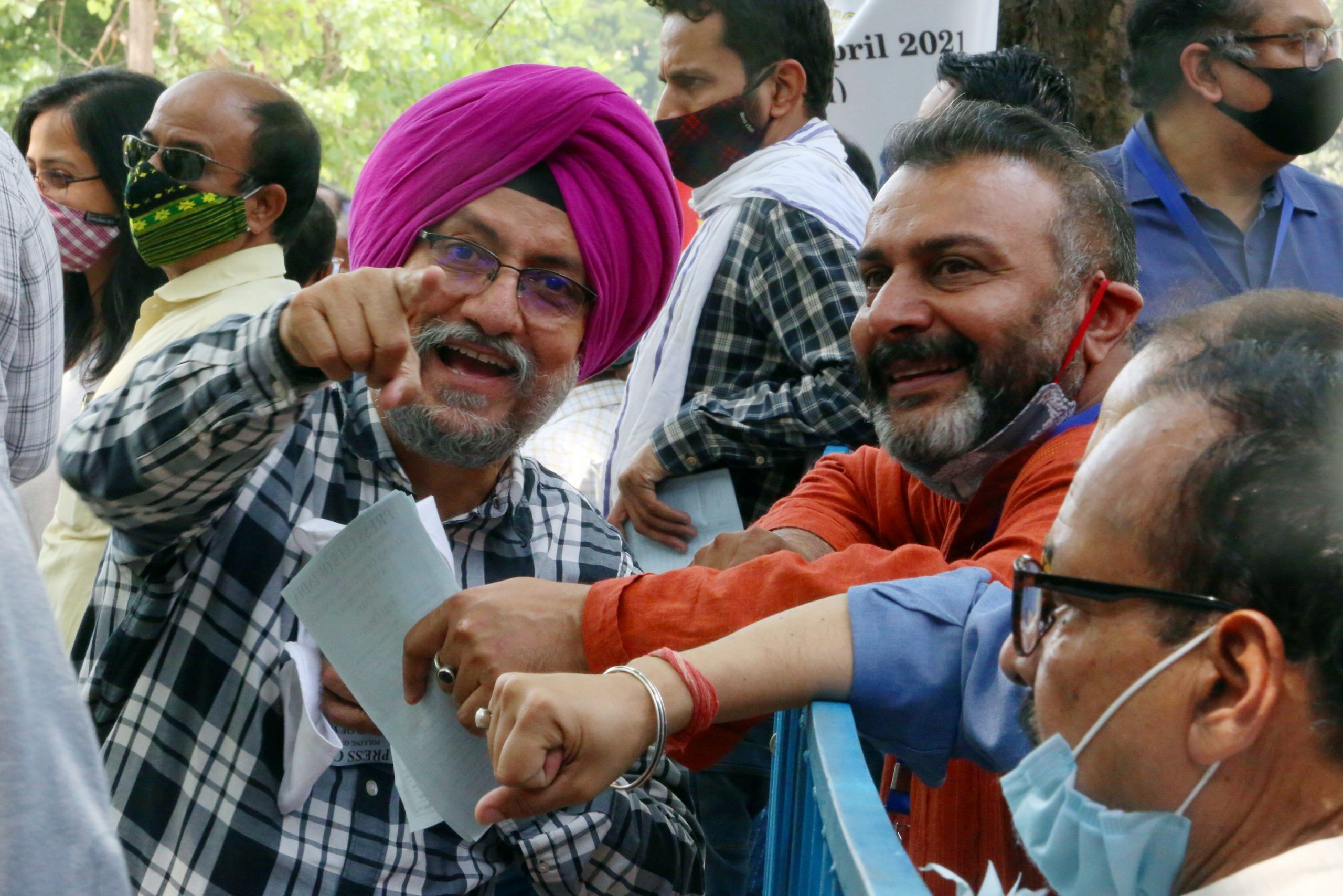 It was all happy at the Press Club of India on the day of voting | Photo: Praveen Jain | ThePrint