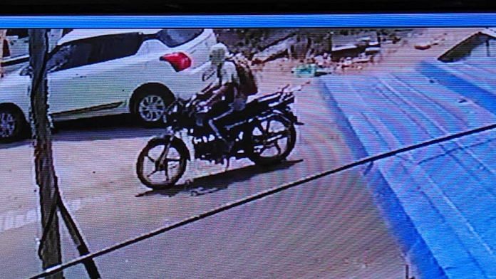Snapshot of CCTV footage that shows the thief who stole vaccine from the Civil Hospital in Jind, Haryana | Photo by special arrangement