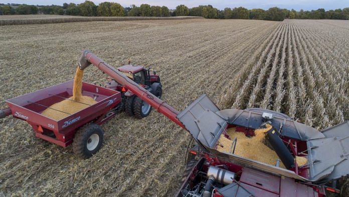 Corn is harvested in Illinois, US, on September 2020 | Photographer: Daniel Acker | Bloomberg