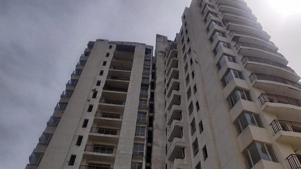 Incomplete flats at Parsvnath Privilege residential complex in Sector Pi, Greater Noida | Photo: Kairvy Grewal/ThePrint