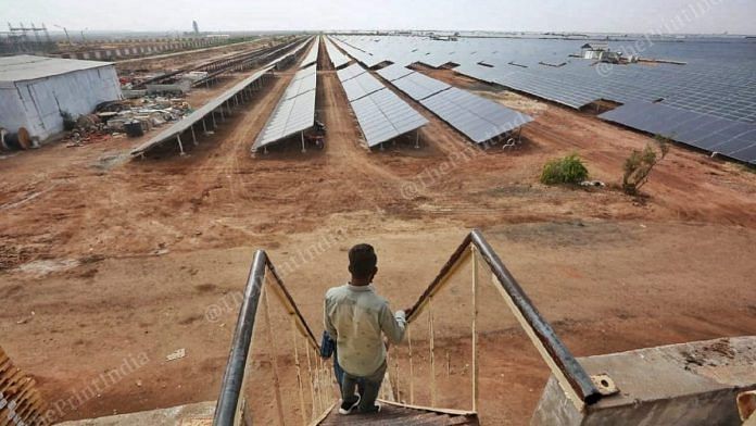 Representational image | The solar park at Charanka in Gujarat | Praveen Jain | ThePrint