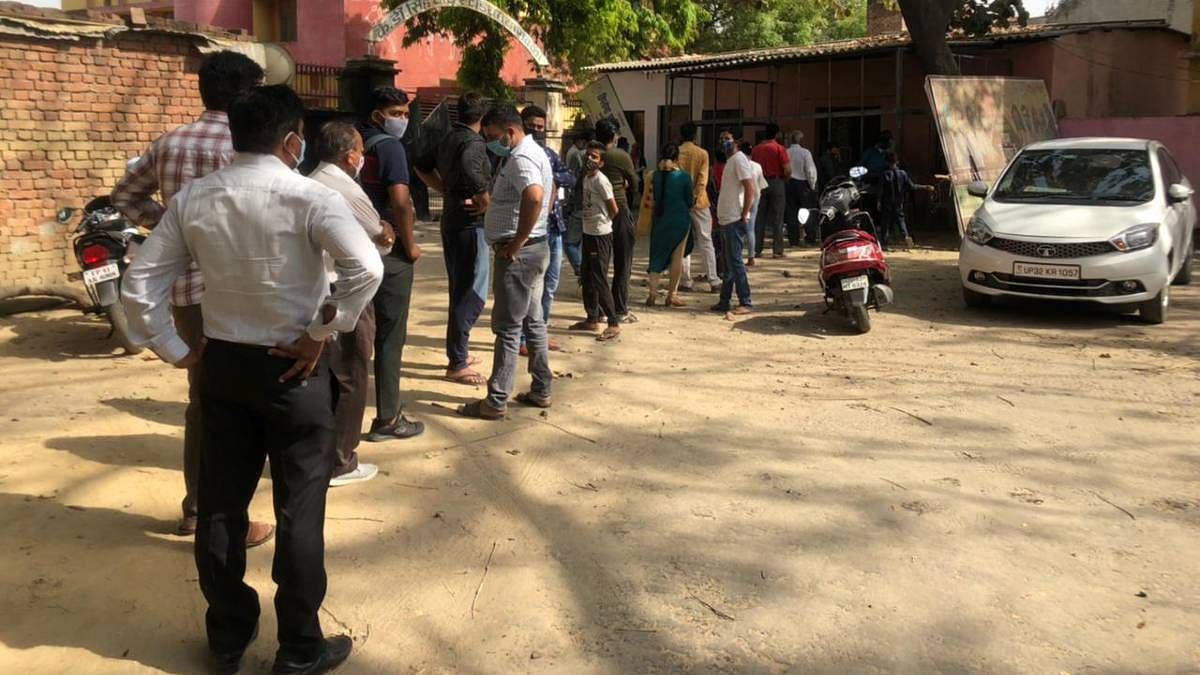 The queue at a Covid testing centre in Barabanki, Uttar Pradesh | Jyoti Yadav | ThePrint