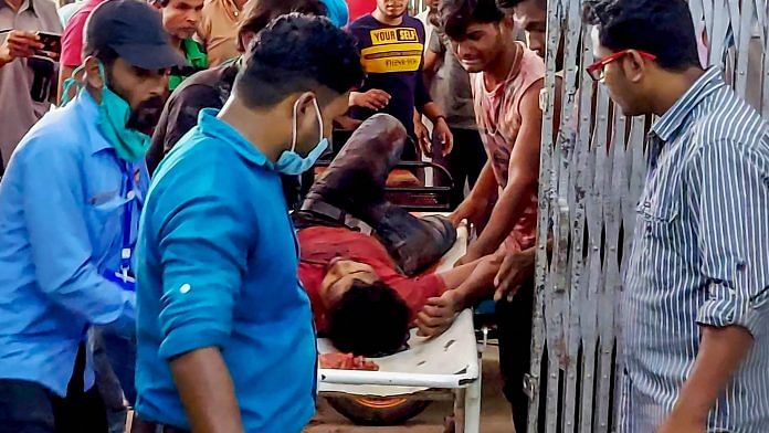 A person injured after clashes during polling in Cooch Behar district on 10 April | PTI Photo