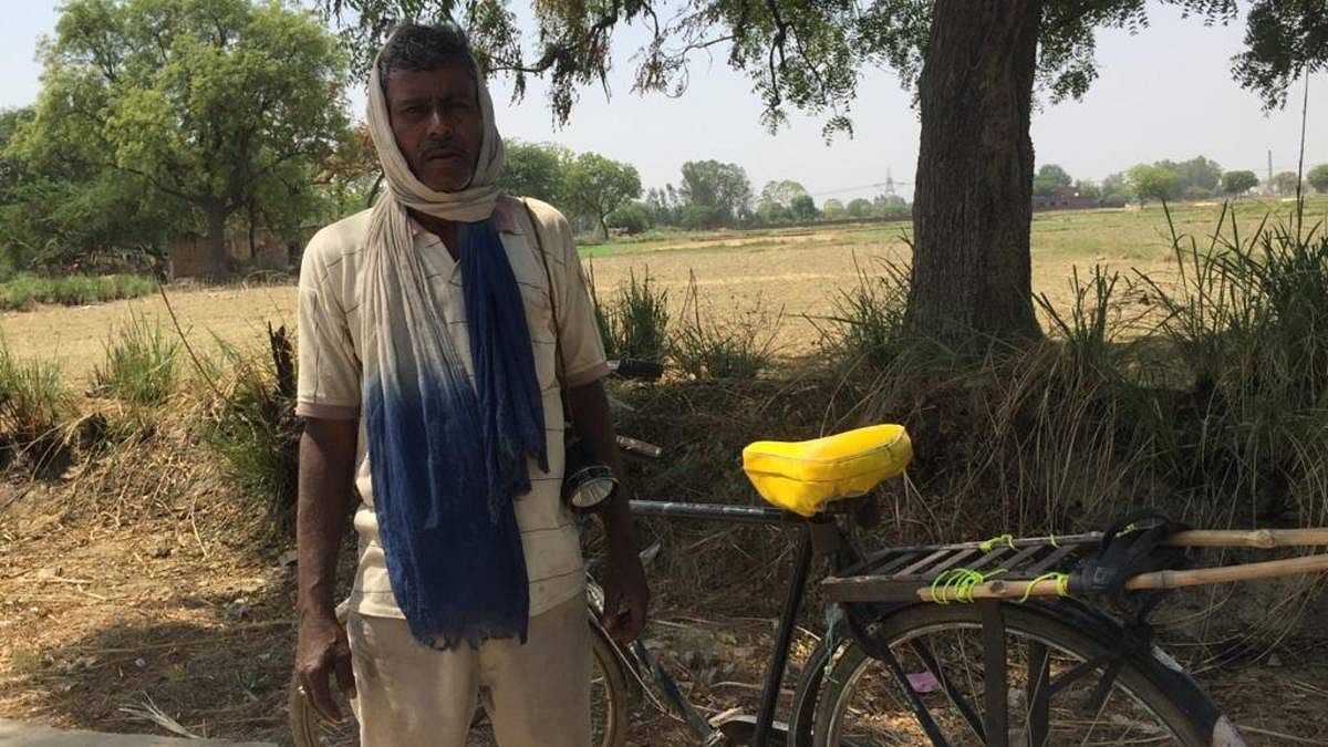 Satti Lal, a farmer in Fatehpur district’s Khakhreru village, every home in his village has people who are ill, but no one goes to the healthcare centre for treatment | Moushumi Das Gupta | ThePrint