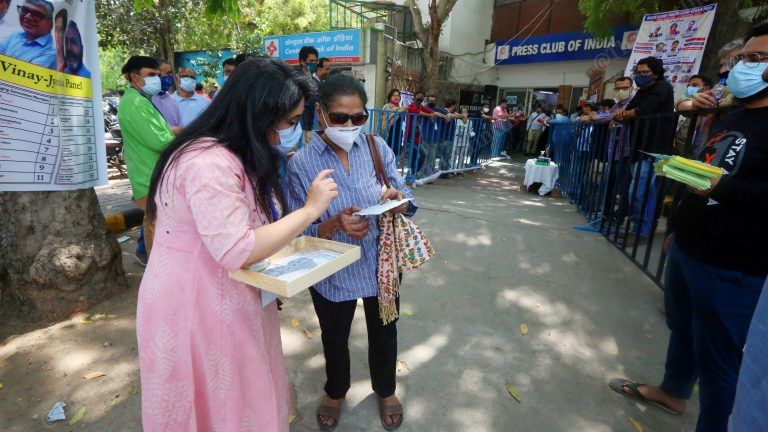 Covid notwithstanding, journalists throng Press Club of India on sunny Saturday to vote