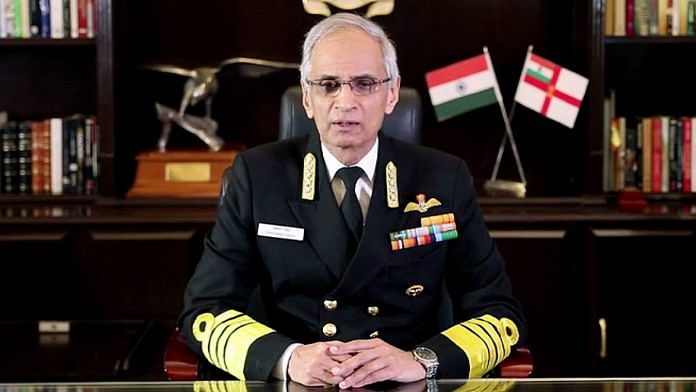 A file photo of Indian Navy chief Admiral Karambir Singh. | Photo: ANI