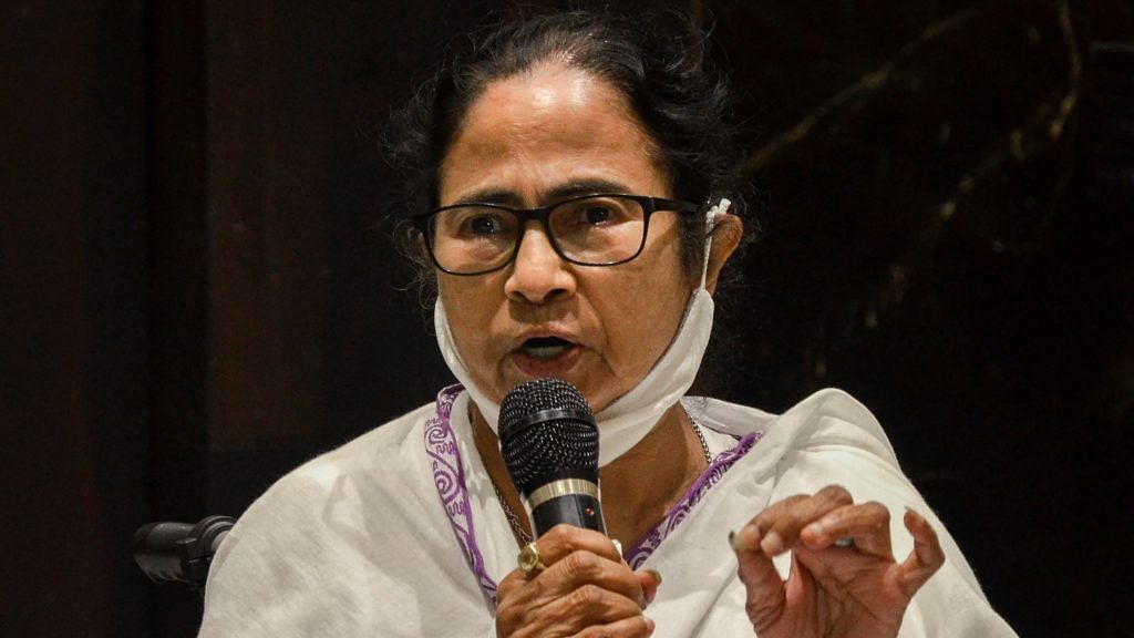 West Bengal CM Mamata Banerjee during a press conference in Siliguri on 10 April 2021 | PTI Photo