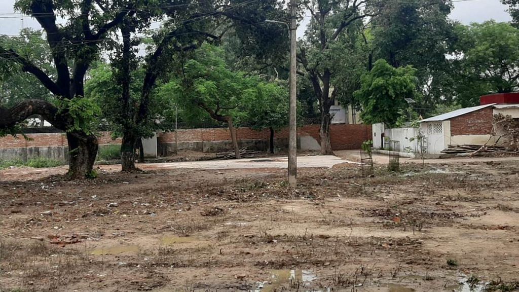 The plot where the Barabanki mosque stood near Ram Sanehi Ghat. The structure was demolished on Monday | Photo: Prashant Srivastava/ThePrint