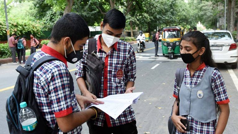 Representational image of students revising for a CBSE board exam | File photo: ANI