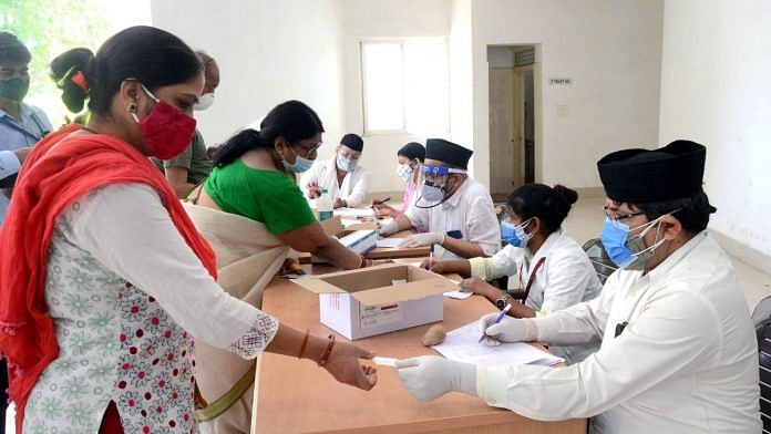 Inoculation drive in Bhopal, Madhya Pradesh