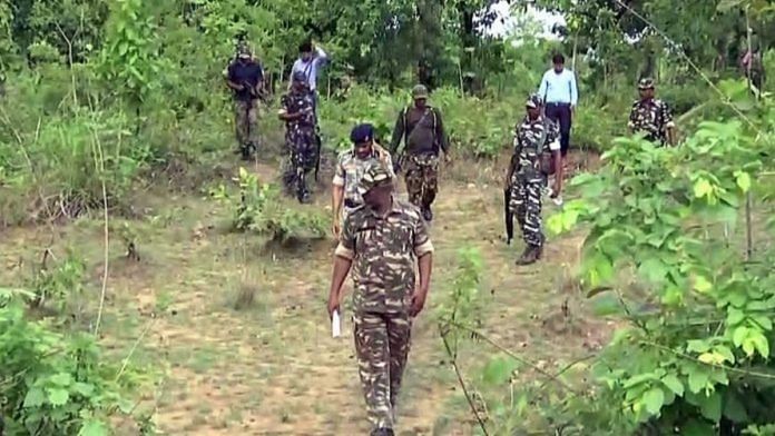 Representational image of police personnel in Chhattisgarh forests | Photo: ANI