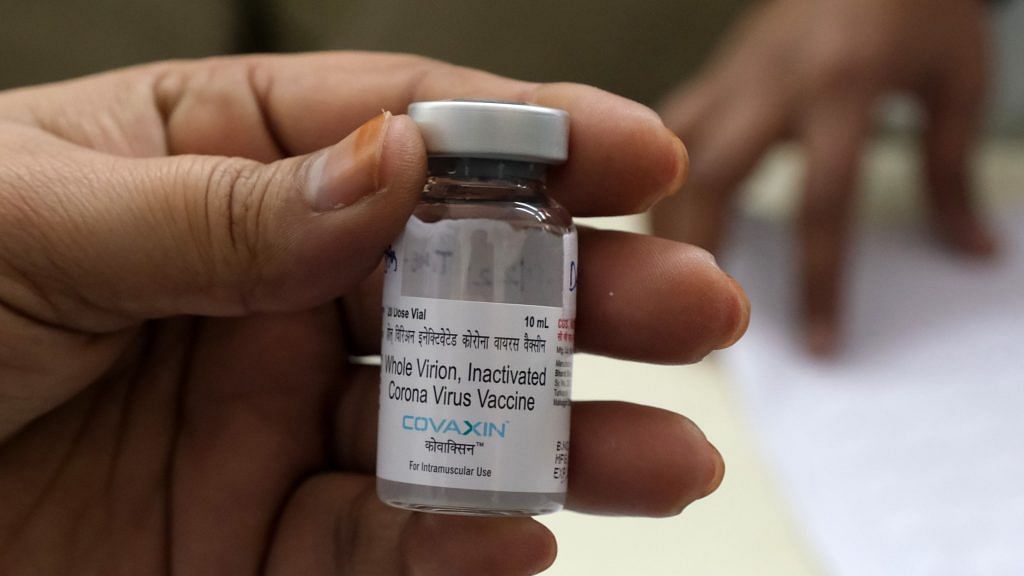 A vial of Covaxin vaccine | Photo: T. Narayan | Bloomberg
