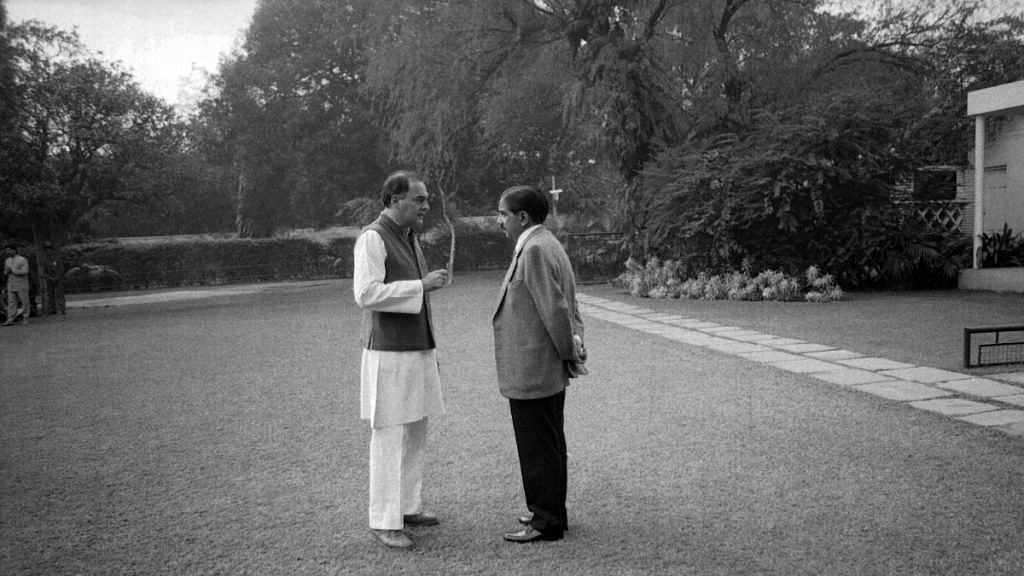 Rajiv Gandhi speaks to former PM Indira Gandhi's confidante, R.K. Dhawan