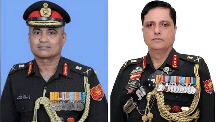 Lt Gen. Manoj Pande (left) and Lt Gen. Ajai Singh | Photo by special arrangement