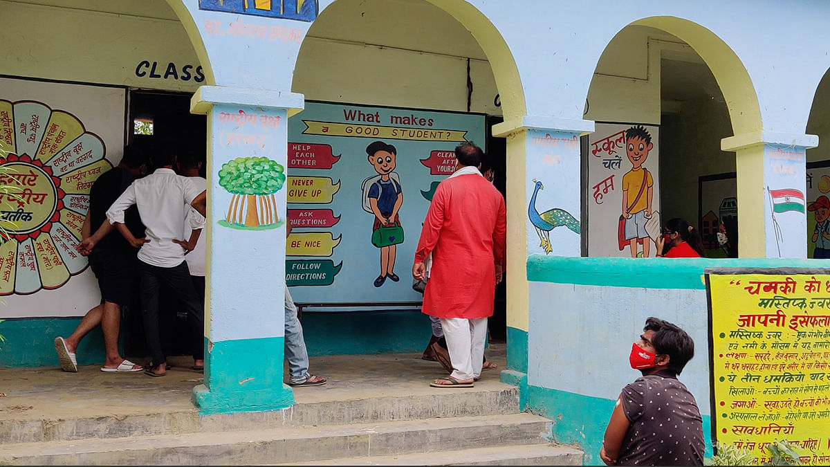 The vaccination centre at Sharfuddinpur village | Photo: Sajid Ali/ThePrint