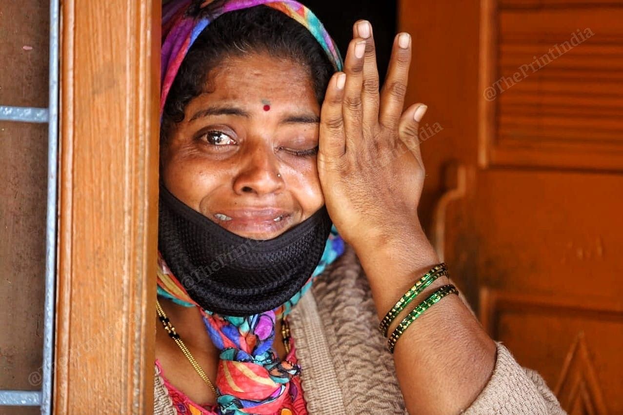 Santosh’s wife Sudha, a resident of Brahma Devanahalli village | Praveen Jain/ThePrint 