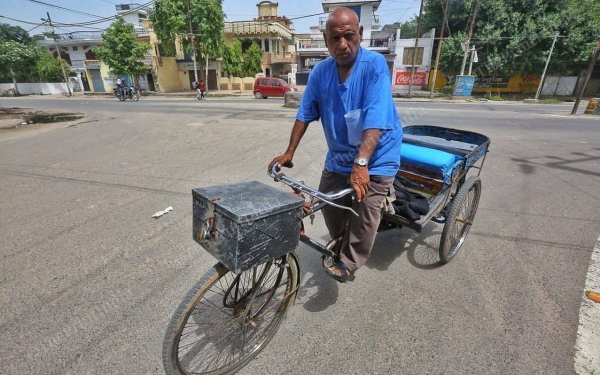 62-year-old Sunder Lal, a rickshaw puller, says he has never taken an injection in his life | Photo: Praveen Jain/ThePrint