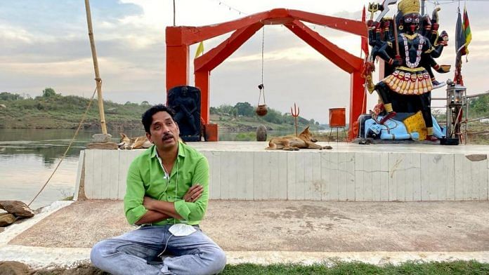 Jabalpur resident Ashish Thakur at a Kali temple near a cremation ground | Photo: Nirmal Poddar | ThePrint