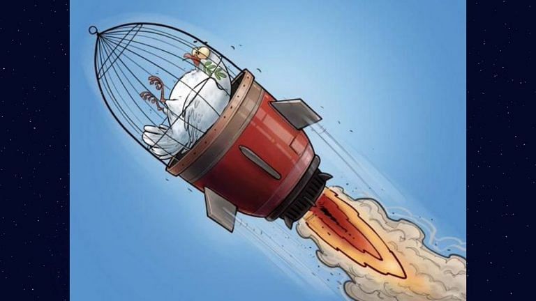 Dove of peace at the mercy of missiles, and a game of scapegoats in UK