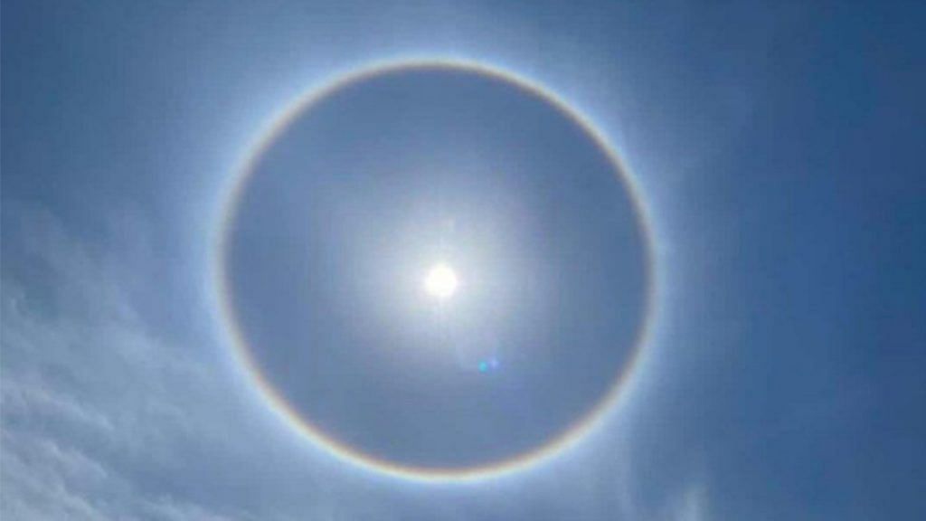 Did y'all see this halo around the sun today?? 🌈☀️ | Instagram