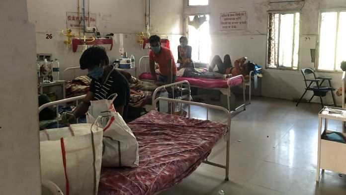 A Covid ward at a government hospital in Patna | Jyoti Yadav | ThePrint