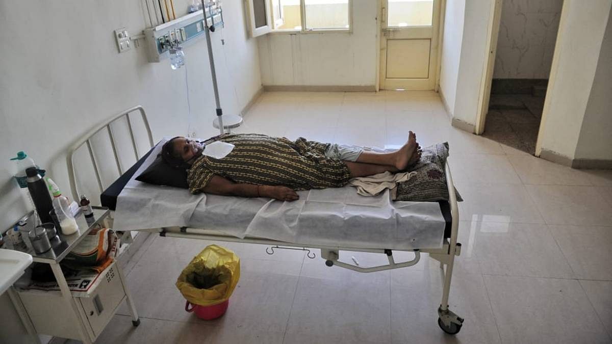 One of the 13 Covid patients currently being treated at the hospital | Suraj Singh Bisht | ThePrint