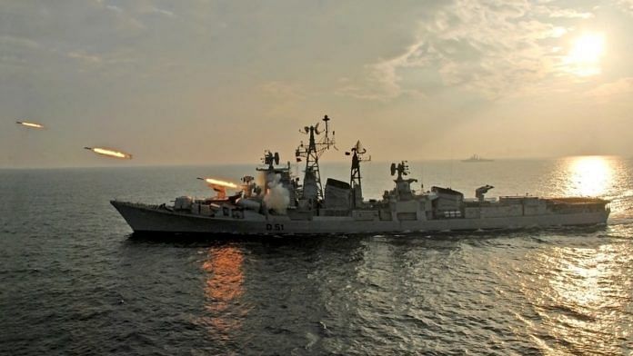 A file photo of INS Rajput. | Photo: Twitter/@indiannavy