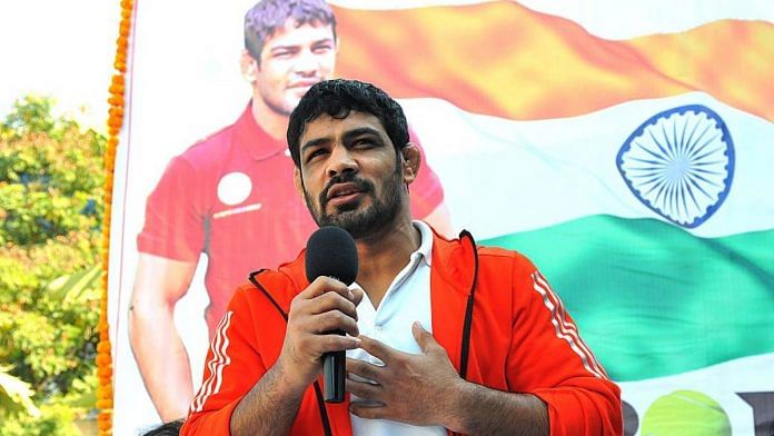 File photo of wrestler Sushil Kumar | Photo by Shankar Mourya/Hindustan Times via Getty Images