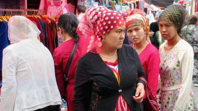 Uyghur Muslim women in the Grand Bazaar in Kashgar, Xinjiang, China | Representational Image | Flickr/David Stanley