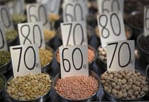 Samples of pulses are displayed in a wholesaler at Khari Baoli spice market in New Delhi (Representational Image) | Photo: Ruhani Kaur | Bloomberg