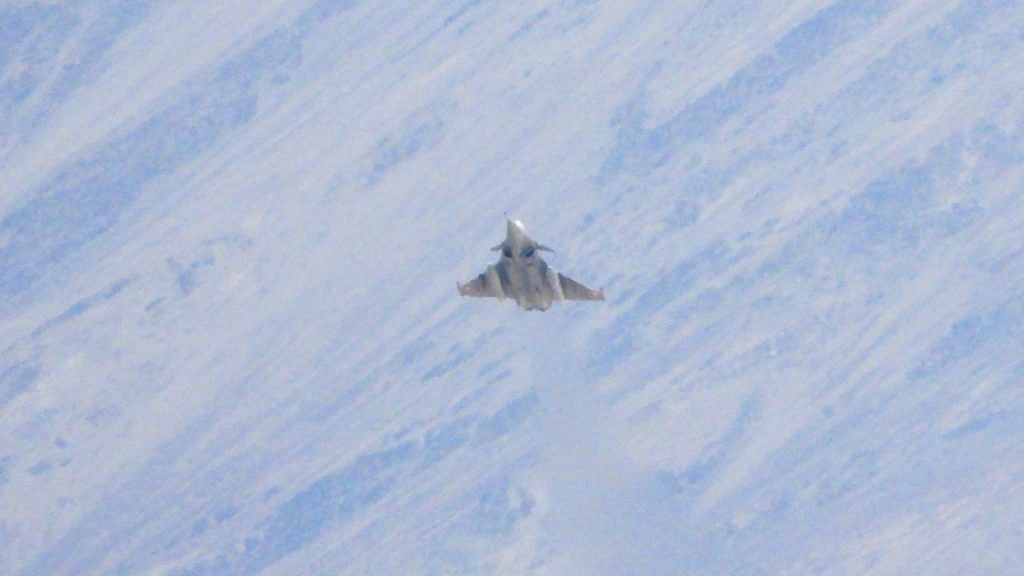 A Rafale fighter jet of the IAF seen flying in Leh last month | ANI